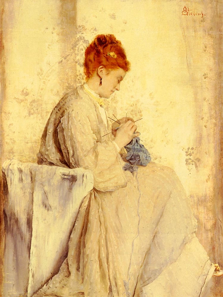 Alfred Émile Stevens - 120, Magliaia